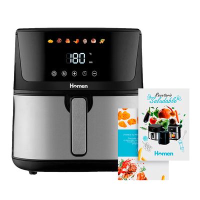 Homen Freidora De Aire 8 Litros Touch Air Fryer + Recetario