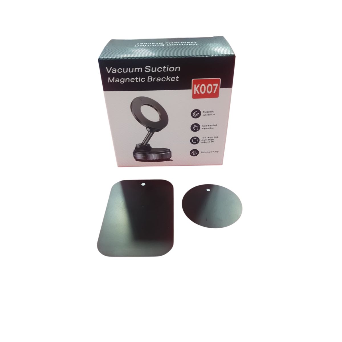 GENERICO - Soporte Magnético Celular iPhone Imán Gratis 3 Placas Metal