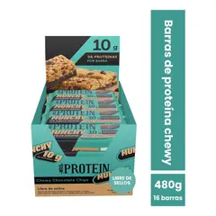 WILD FOODS - Barra de proteina Wild Protein - Munchy Chocolate Chips 16 unidades