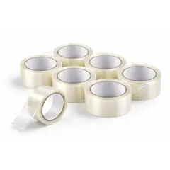 GENERICO - Pack 6 Cintas Adhesiva Embalaje Transparente 100mts