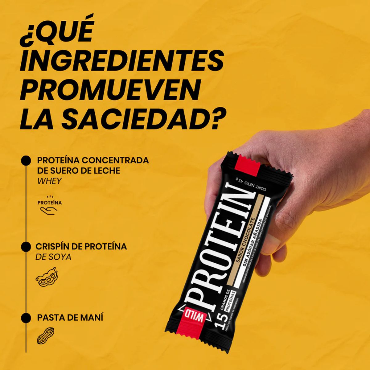 WILD FOODS - Barras de proteina Wild Protein - Chocolate 16 unidades