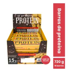 WILD FOODS - Barras de proteina Wild Protein - Chocolate Maní 16 unidades