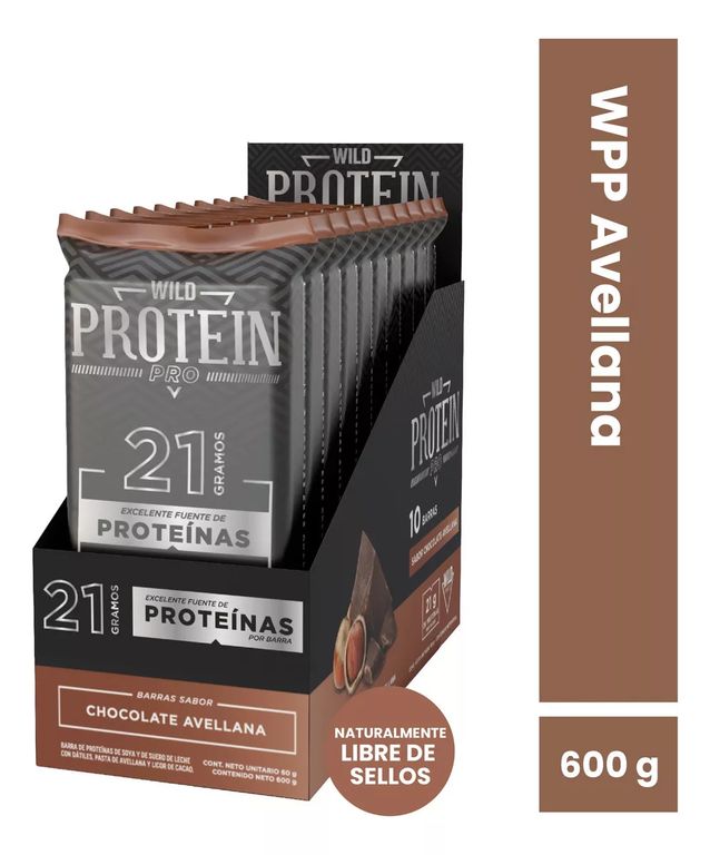 Barras De Proteina Wild Protein Pro - 10 Unidades CHOCOLATE