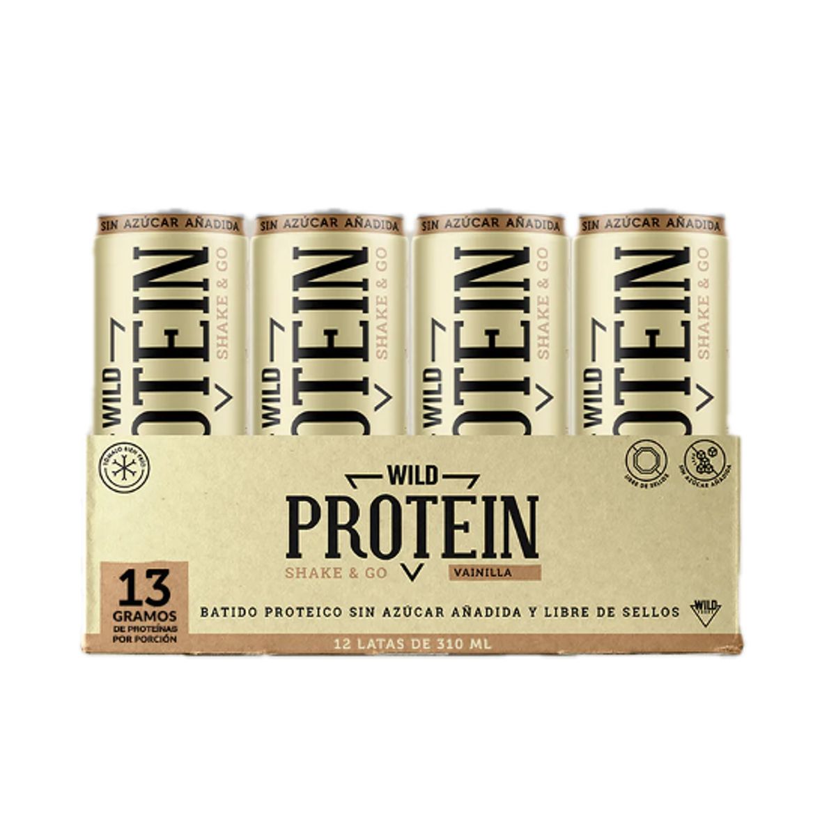 WILD FOODS - Batido de proteina Wild Protein - Vainilla 12 unidades