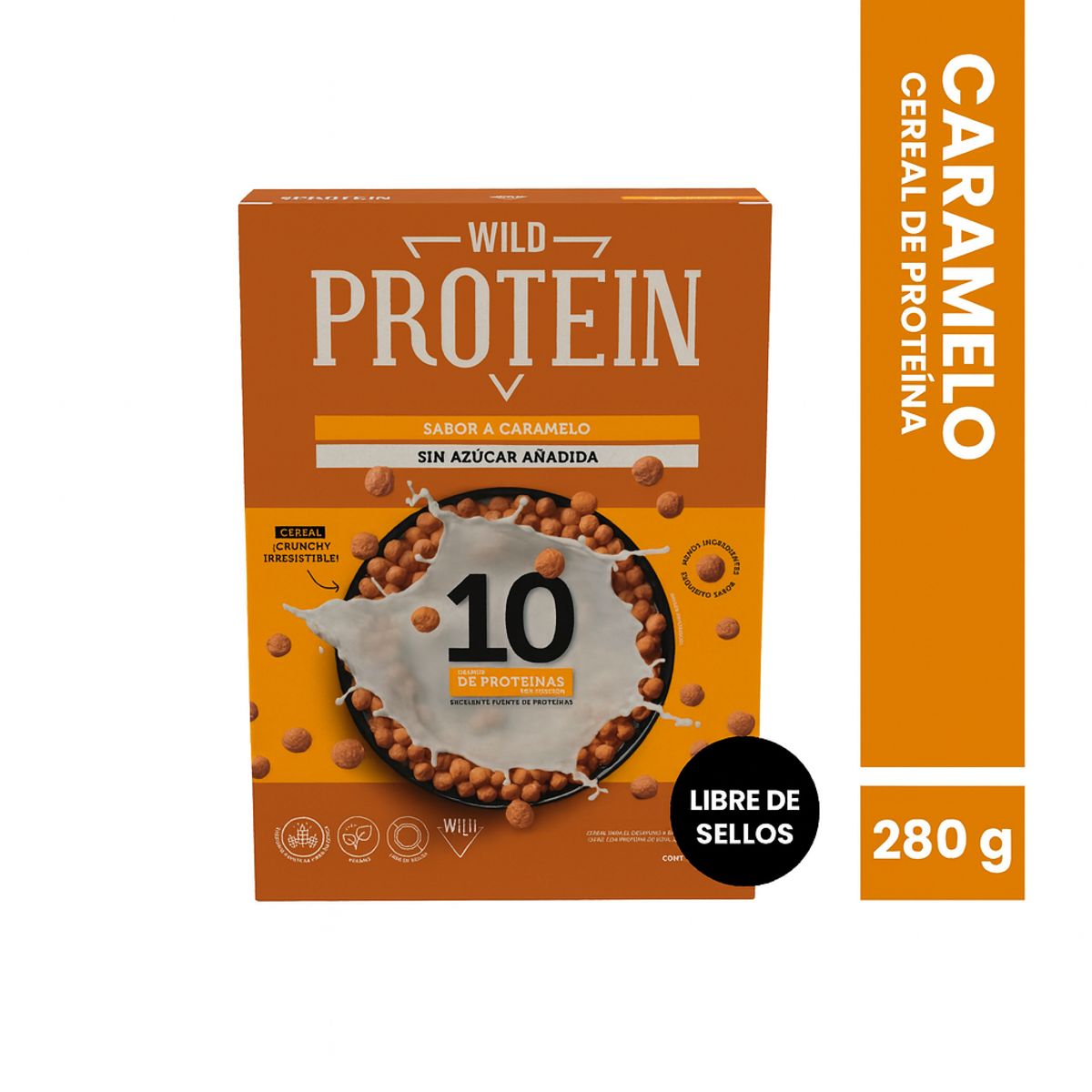 WILD FOODS - Cereal de proteina Wild Protein - Caramelo 280 gr