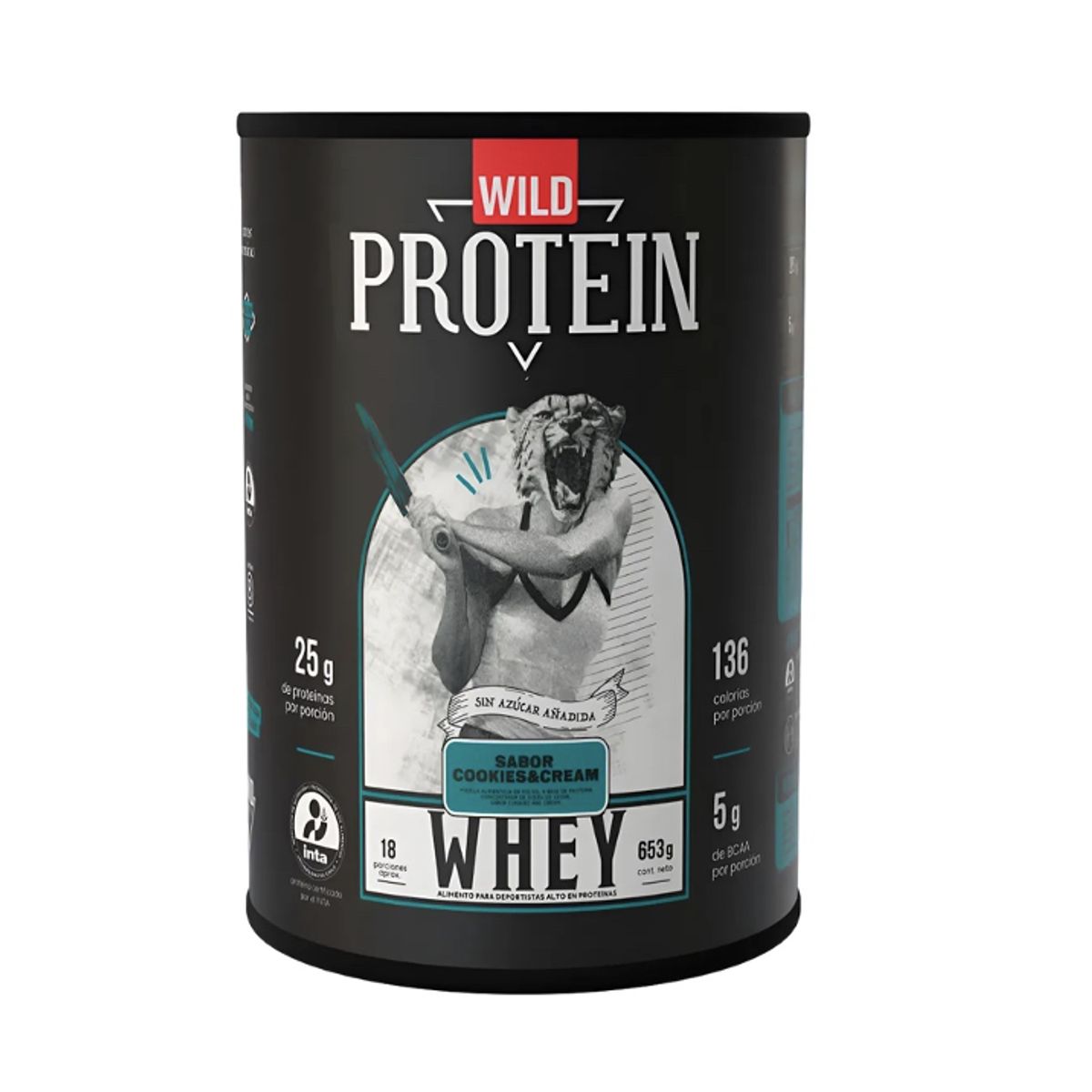 WILD FOODS - Proteina en polvo Whey Wild Protein - Cookies & Cream 653 gr 18 servicios