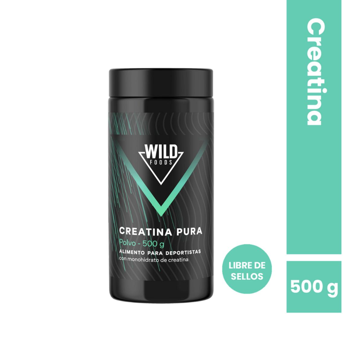 WILD FOODS - Creatina Monohidratada Wild Foods - 500 gr 100 servicios