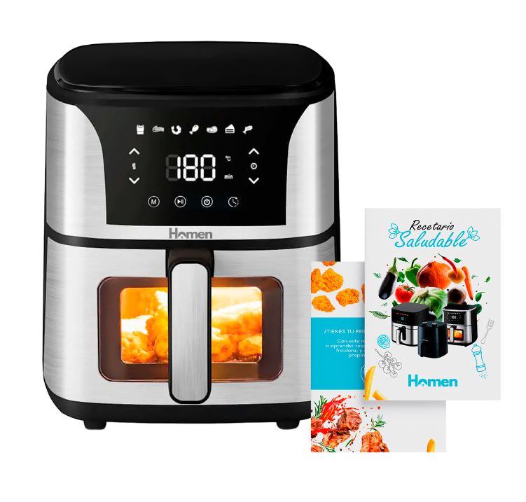 Freidora De Aire 5,5 Litros Touch Air Fryer + Recetario