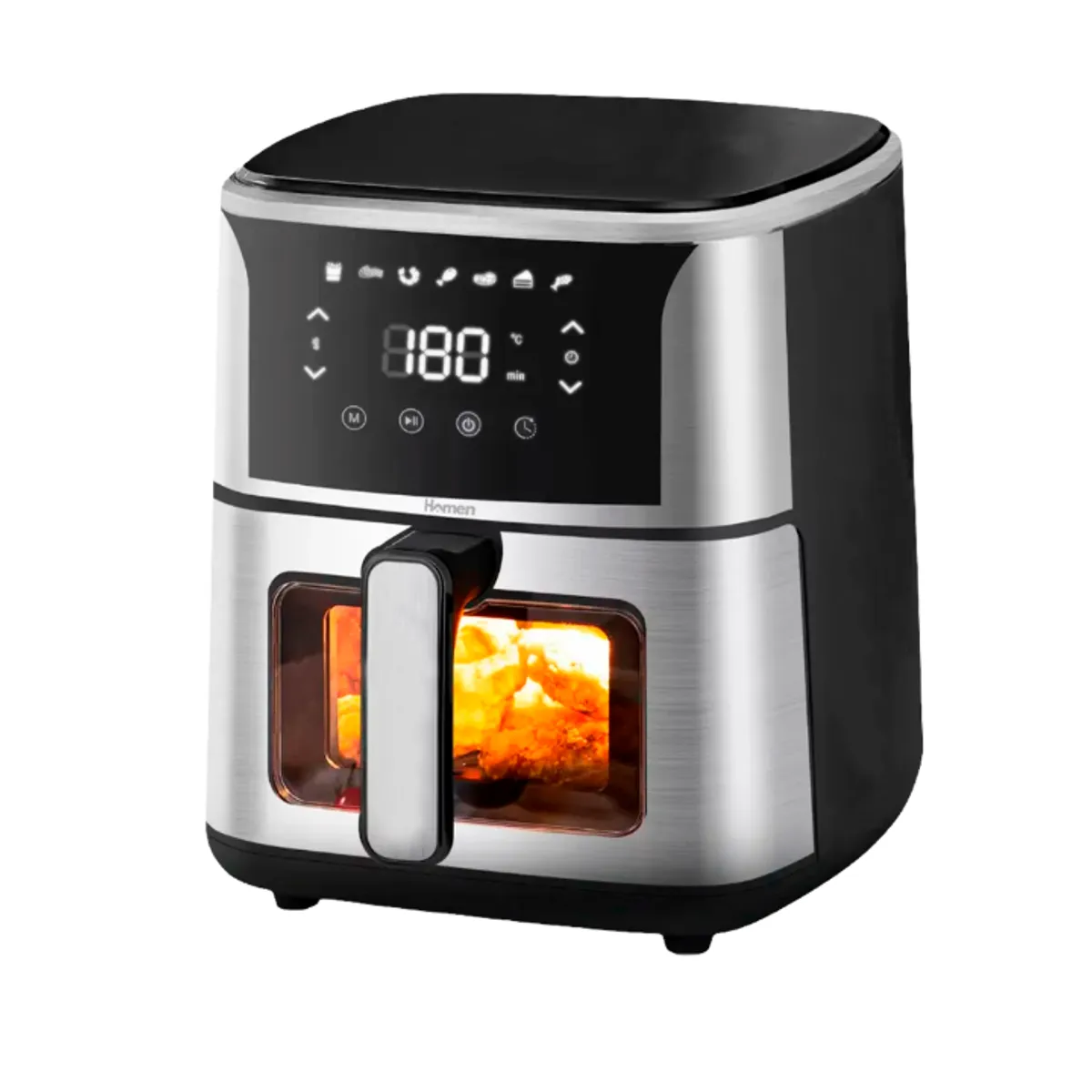 HOMEN - Freidora De Aire 5,5 Litros Touch Air Fryer + Recetario