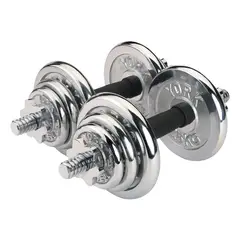 GENERICO - Mancuernas 15 Kg Juego De Pesas Mancuerna Pesas De Ejercicio Color Cromado