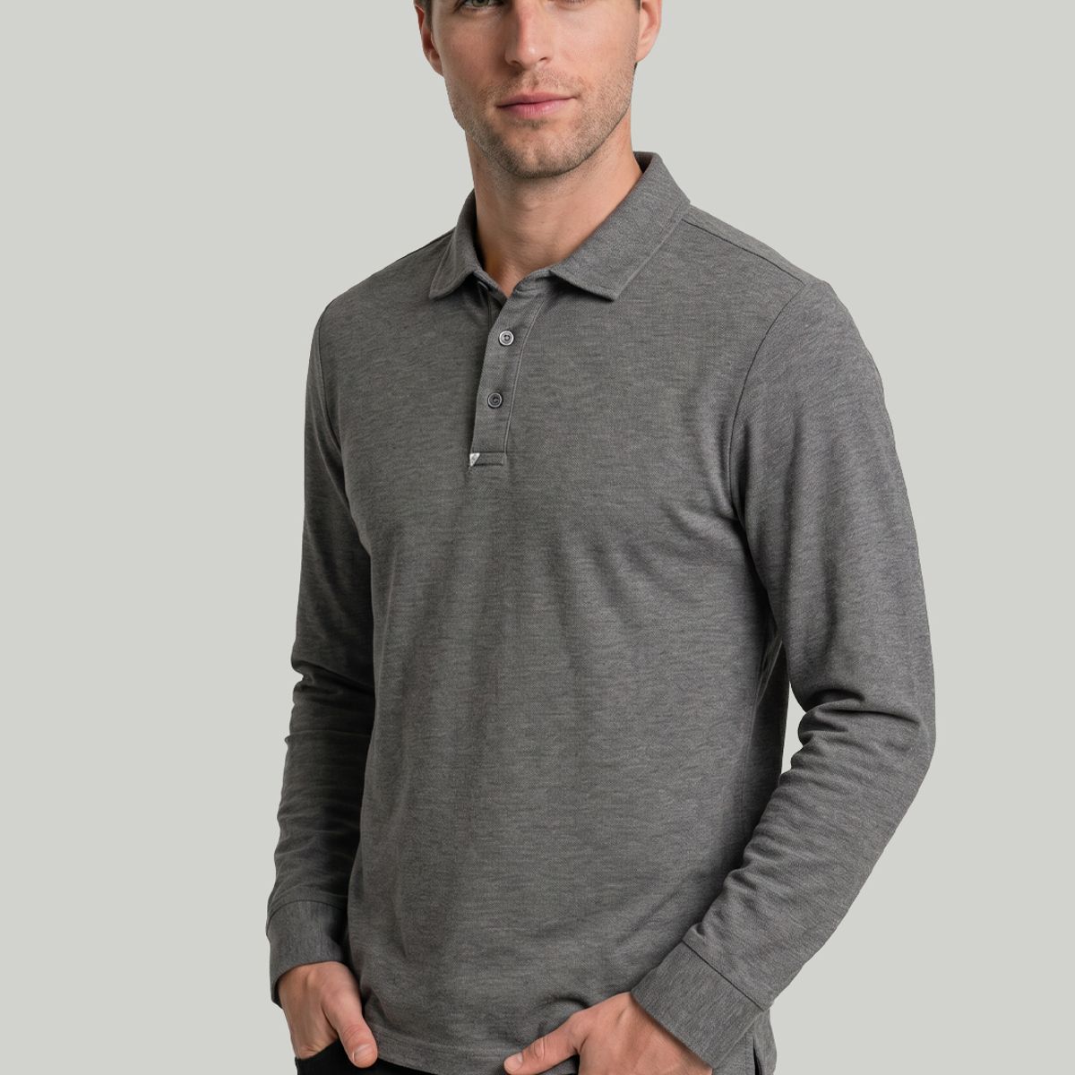 NEW MAN - Polo Copenhagen Grey Melange New Man