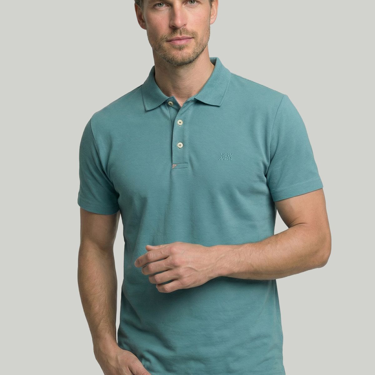 NEW MAN - Polo Lanzarote Lt Green New Man