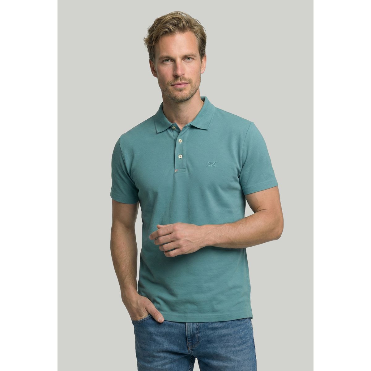 NEW MAN - Polo Lanzarote Lt Green New Man
