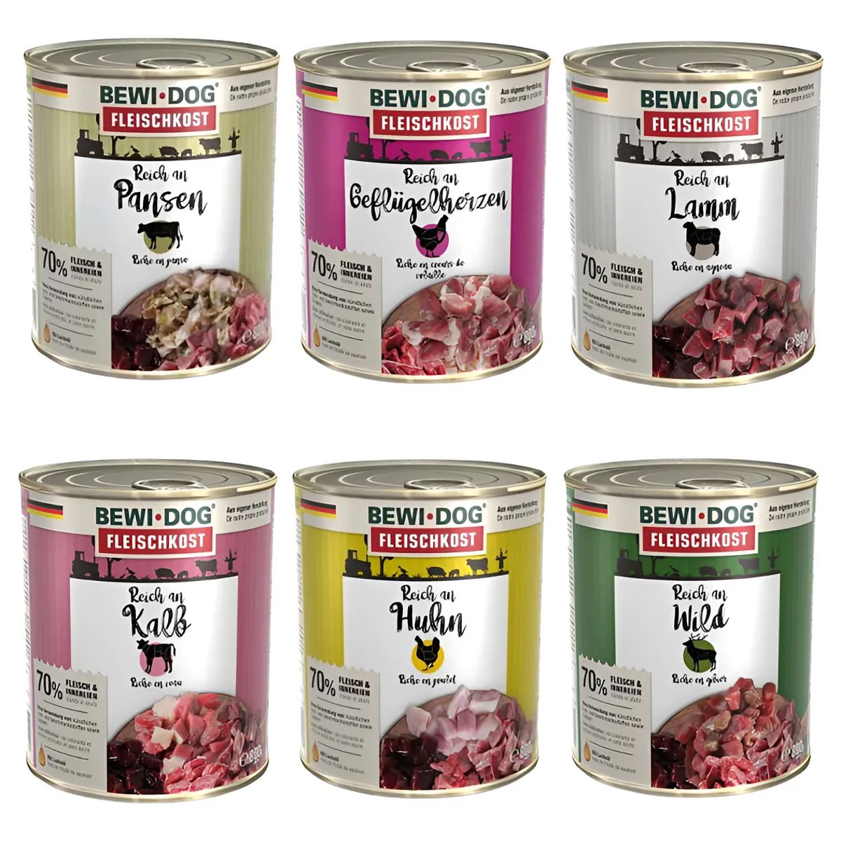 BELCANDO - Display Bewidog Mix Sabores Surtidos Latas 800gr