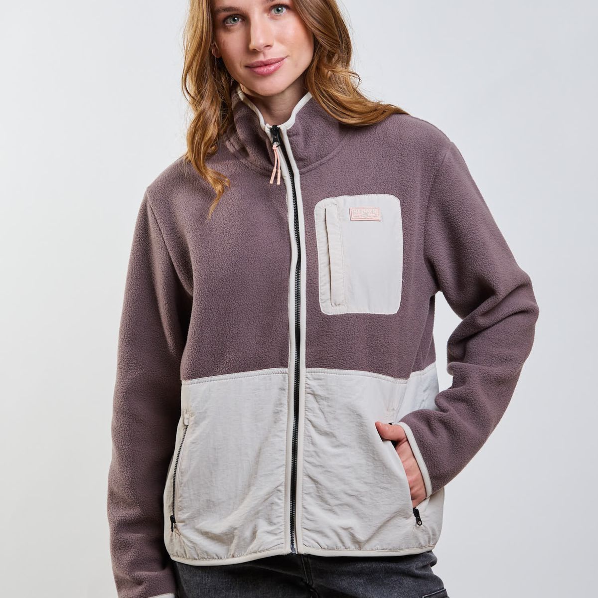 RIP CURL - Poleron Polar Vanguard Café Mujer Rip Curl