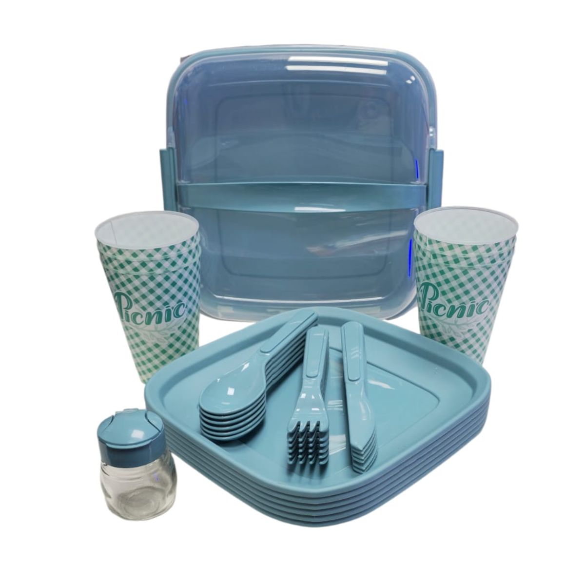GENERICO - set picnic 32 piezas ideal para camping 3 colores