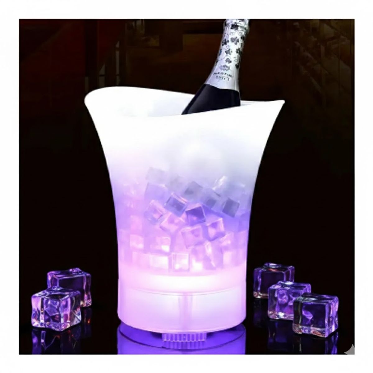 GENERICO - Hielera Parlante Cubetera Led Bluetooth Grande 5LTS Musical