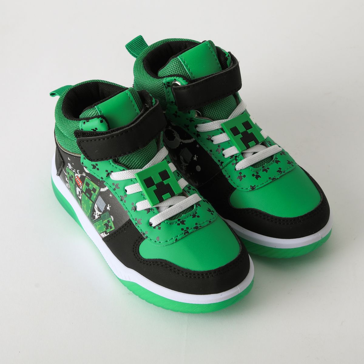 MINECRAFT - Zapatilla Caña Alta Niño Luces TNT Verde Minecraft