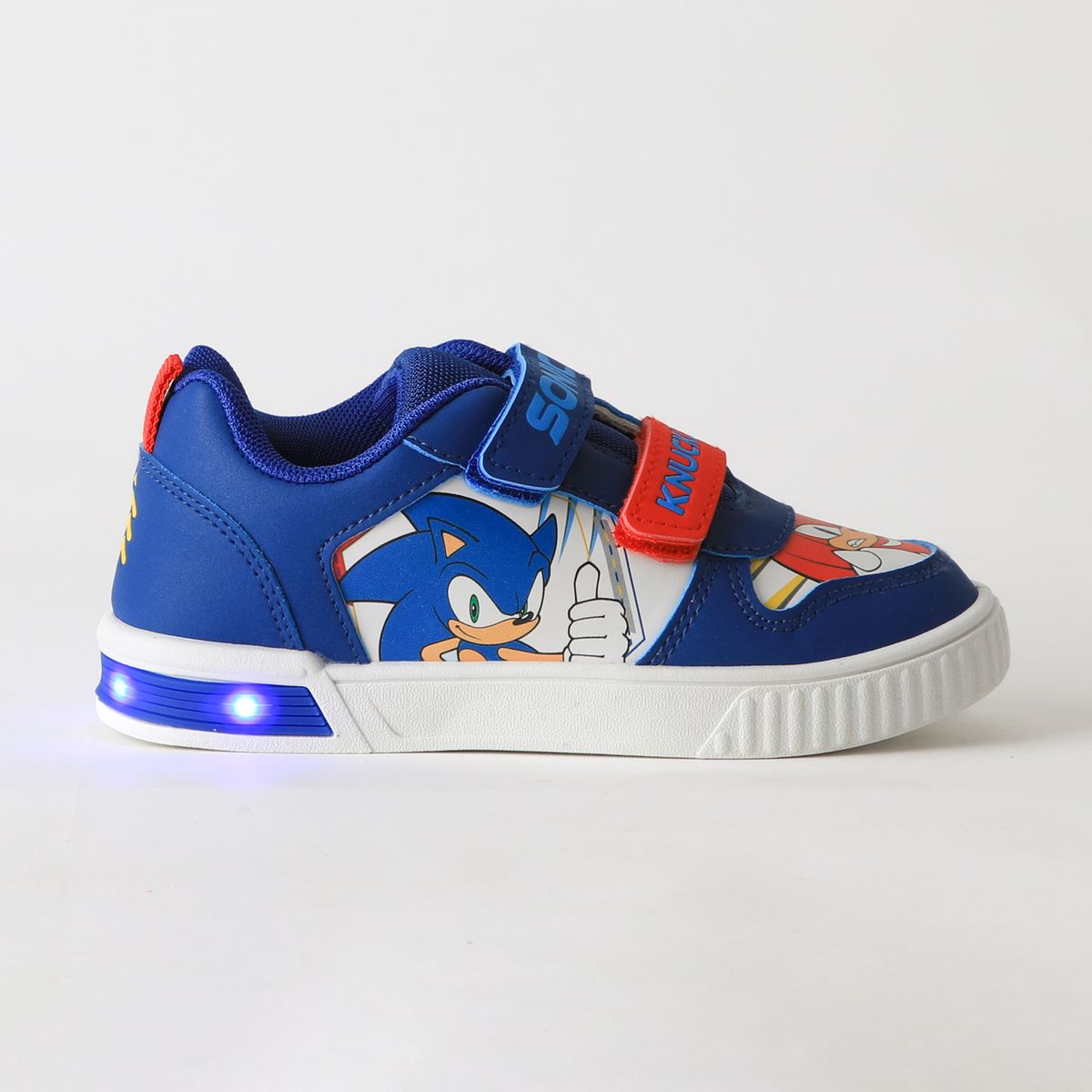 SONIC - Zapatilla Luces Niño Velcro Sonic & Nuckles Azul Sonic
