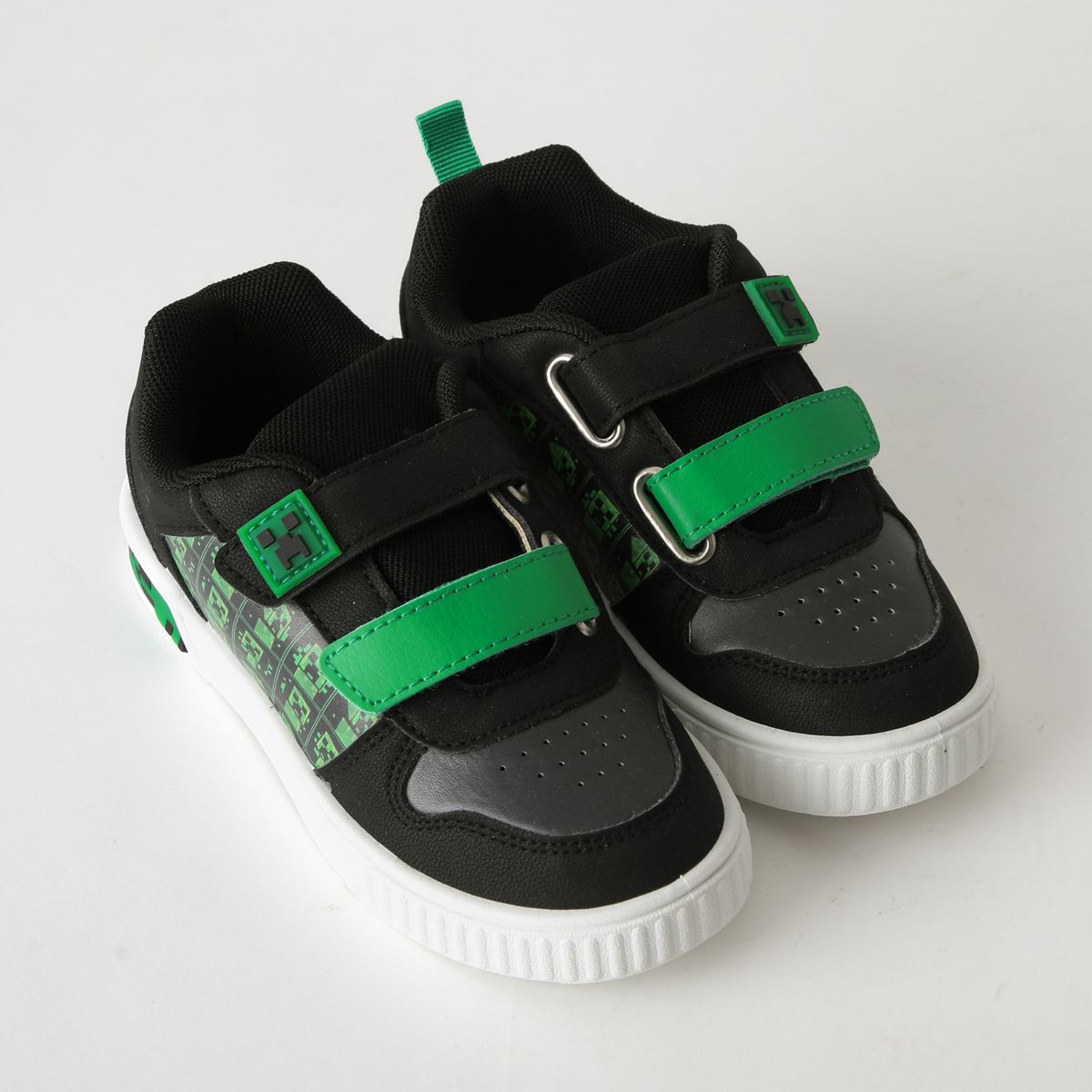MINECRAFT - Zapatilla Luces Niño Velcro Print Negro Minecraft