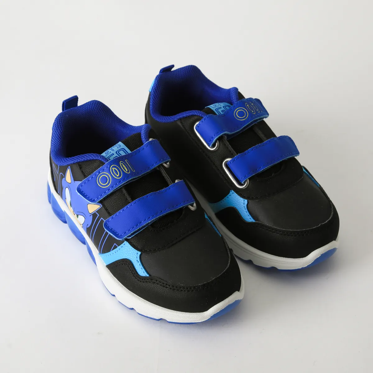 SONIC - Zapatilla Luces Niño Velcro Negro Sonic