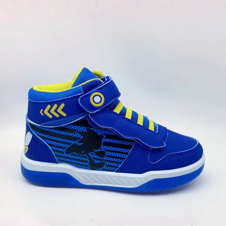 Zapatilla Caña Alta Niño Luces Run Azul