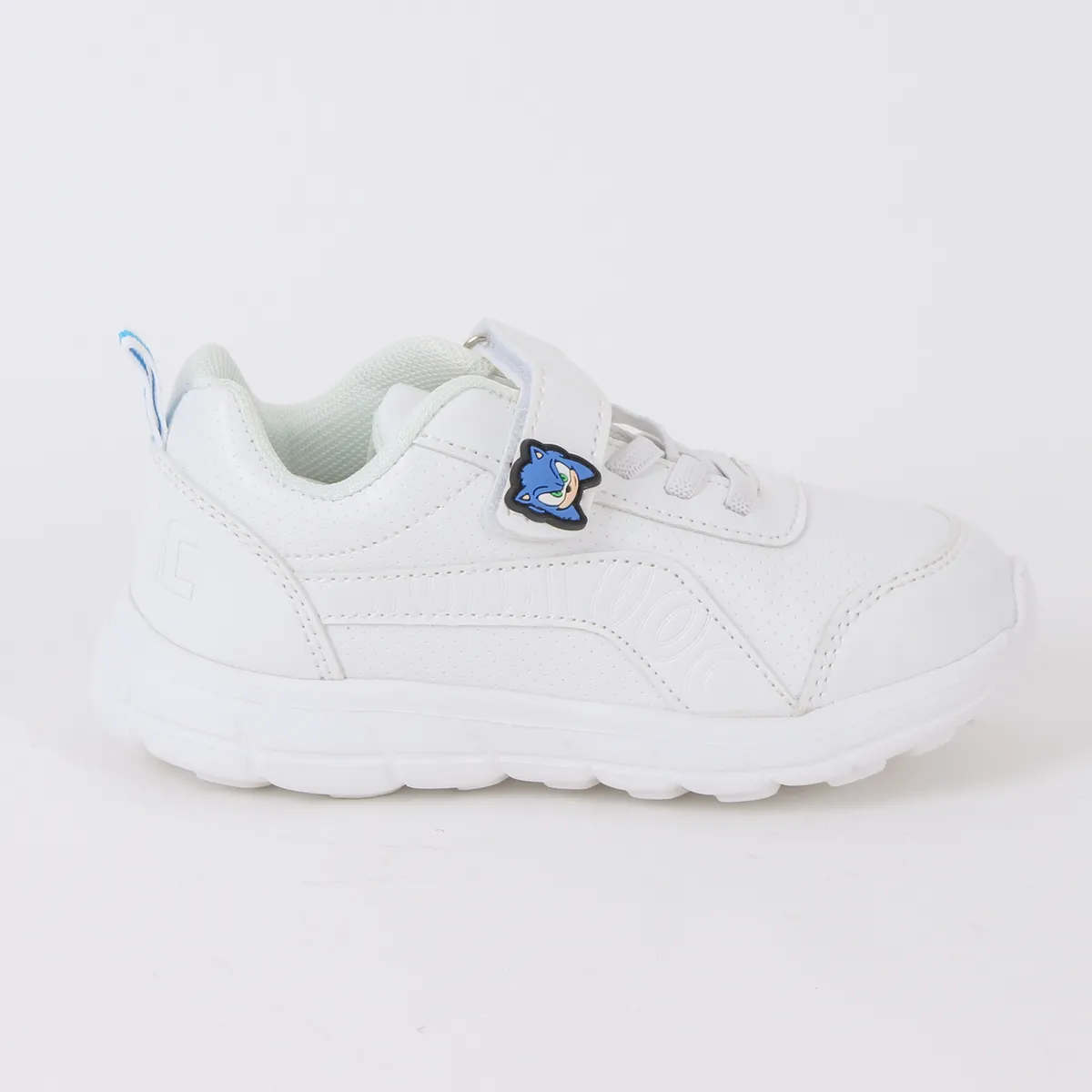SONIC - Zapatilla Escolar Niño Velcro Sonic Pin Blanco Sonic