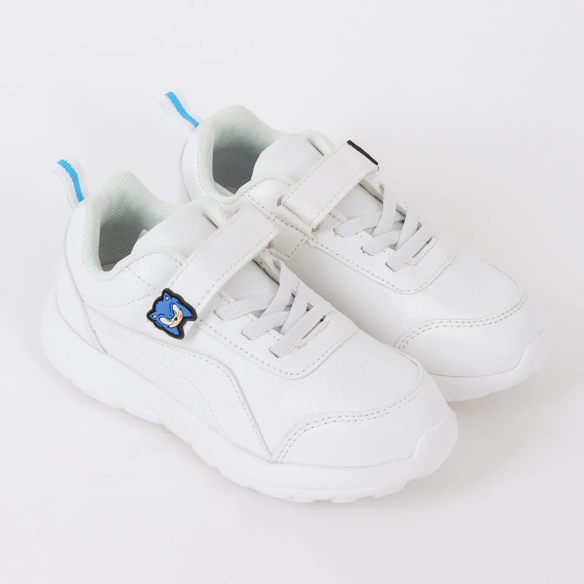 SONIC - Zapatilla Escolar Niño Velcro Sonic Pin Blanco Sonic