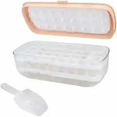 GENERICO - Hieleras Con Tapa 2 Niveles Hielo Cubetas Cubetera Transparente