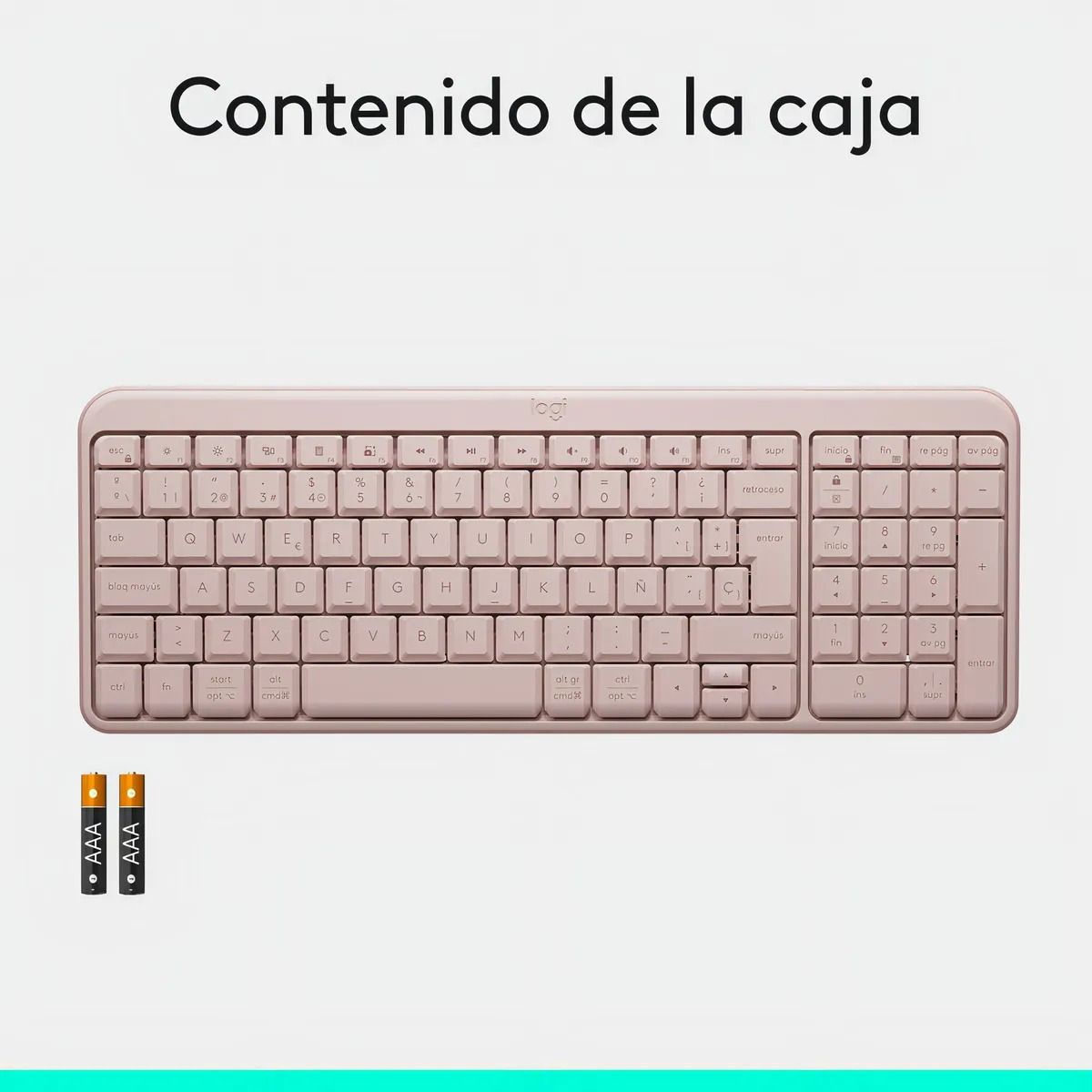 LOGITECH - Teclado Inalámbrico Bluetooth Logitech K250 Rosado