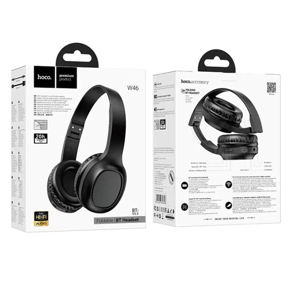 HOCO - AUDIFONO HOCO W46 CHARM NEGRO