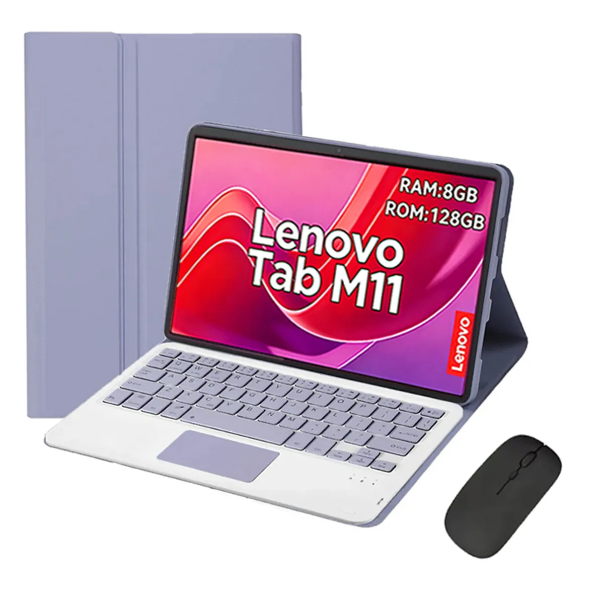 LENOVO - Tablet Lenovo M11 K10 8GB+128GB WiFi y  y Ratón inalámbrico Bluetooth &Teclado -Morado