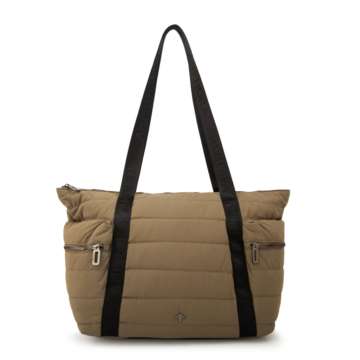 AMPHORA - Cartera tote simona grande verde oliva