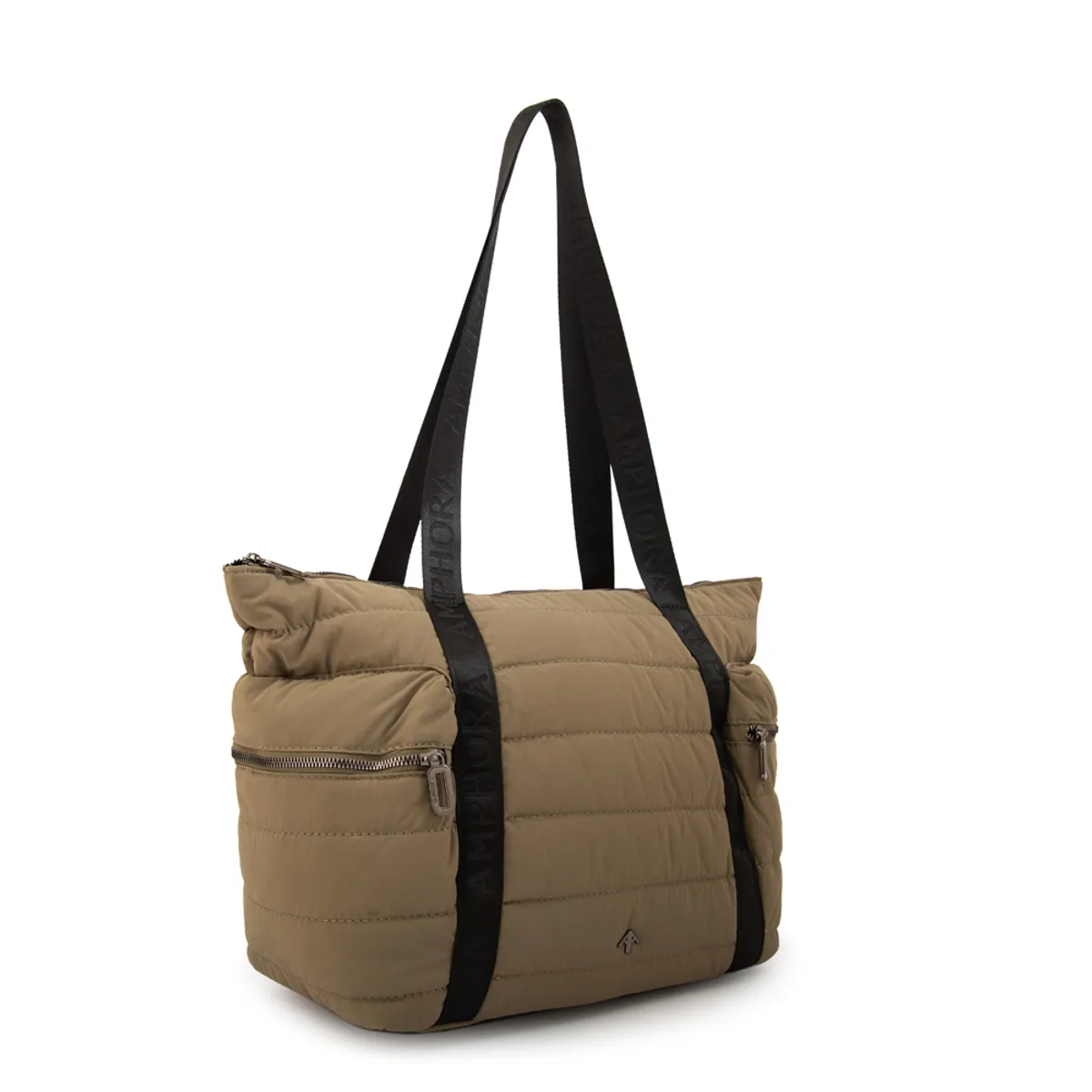 AMPHORA - Cartera tote simona grande verde oliva