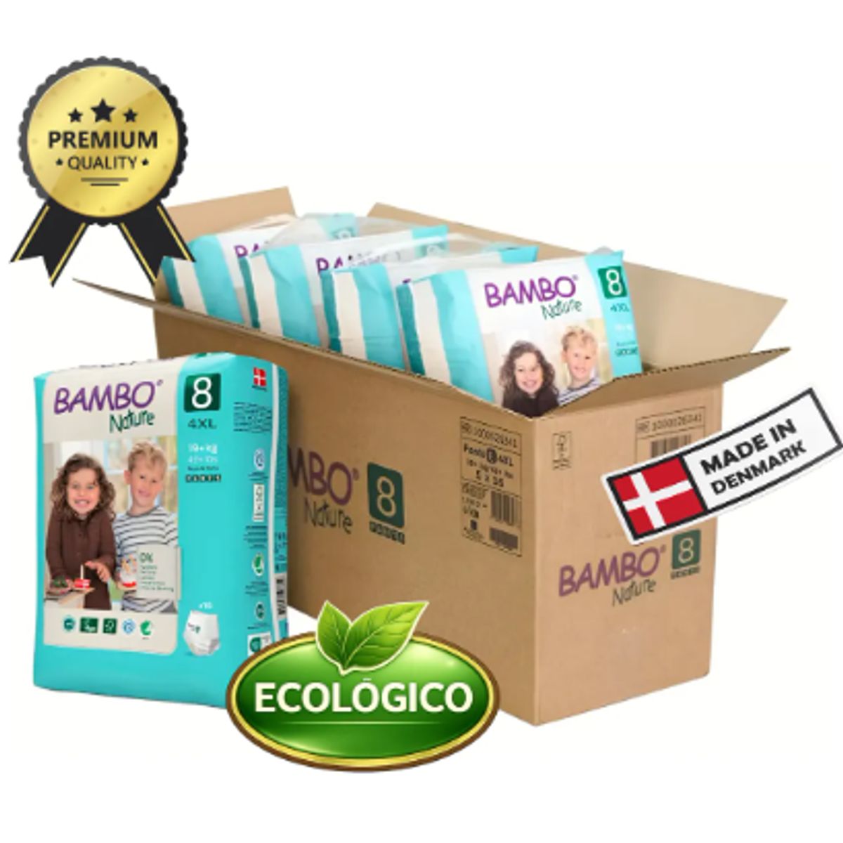 BAMBO NATURE - Pañal Bambo Nature Eco Friendly 8 Talla 4xl - Pants - 16unid