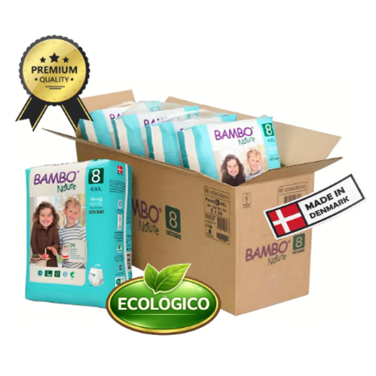 BAMBO NATURE - Pañal Bambo Nature Eco Friendly 8 Talla 4xl - Pants - 16unid