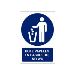 MAU PRINT - Bote Papeles en Basurero NO WC20x30