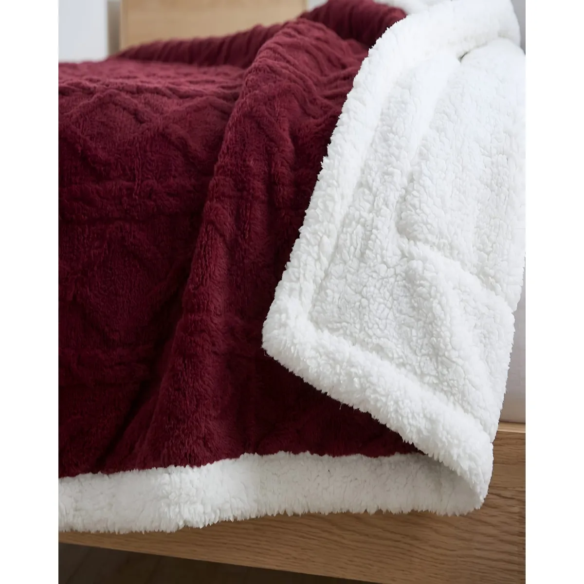 GENERICO - Elegante Frazada Manta Polar Sherpa Térmica Plaza y media