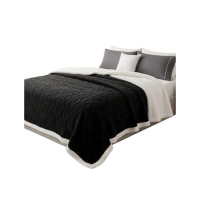 Imagen 2 del producto Elegante Frazada Manta Polar Sherpa Térmica 2 plaza