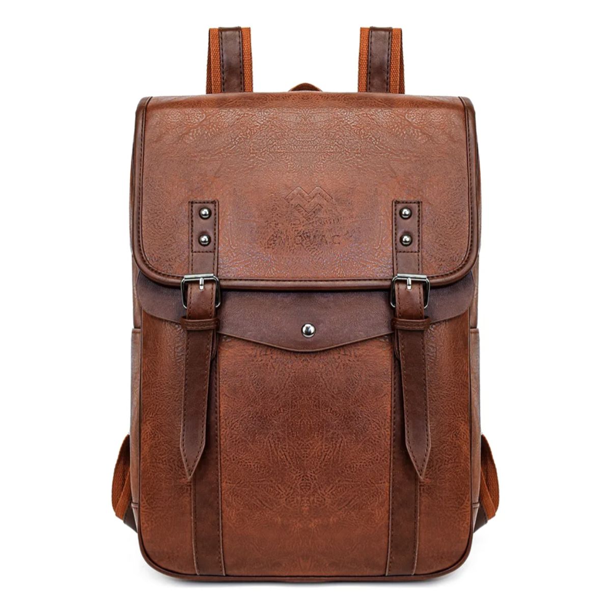 MOMO - Mochila Clásica Urbana 24l Eco Cuero Hombre Fashion Design 8520