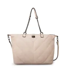 AMPHORA - Cartera tote onix grande blanco crudo