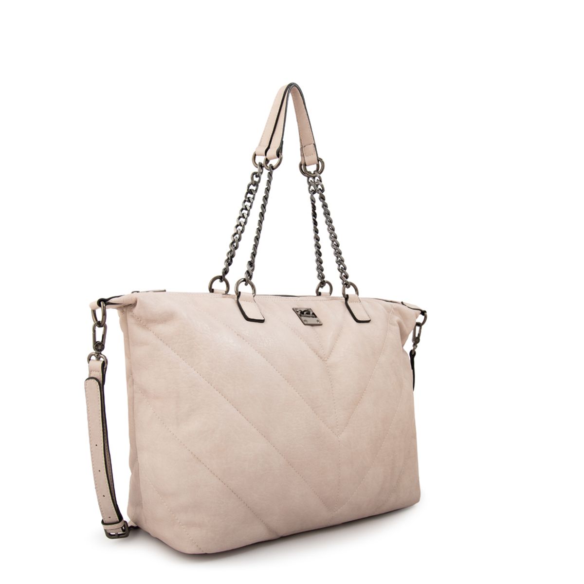 AMPHORA - Cartera tote onix grande blanco crudo