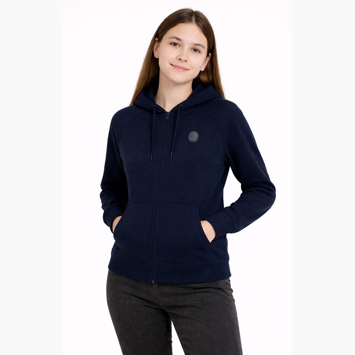 GANGSTER - Polerón Full Zipper Fleece Warm Azul Marino