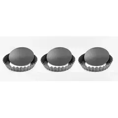 PASTELERIUSCL - X3 Moldes Tartaleta Desmontable Tarta Individual 12cm Molde Mini Tartaleta Molde Muffin Molde Mini