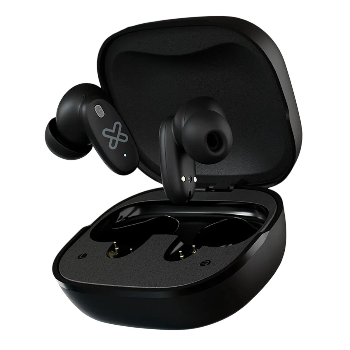 KLIP XTREME - Klip Xtreme KTE-800BK DynaBuds Libertad TWS, Audífonos Inalámbricos ANC Híbrido, Pantalla Táctil, 15h, Bluetooth 5.4, IPX4