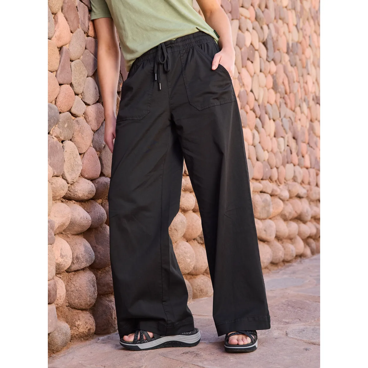 PANAMA JACK - Pantalón Mujer Palazzo Negro Panama Jack