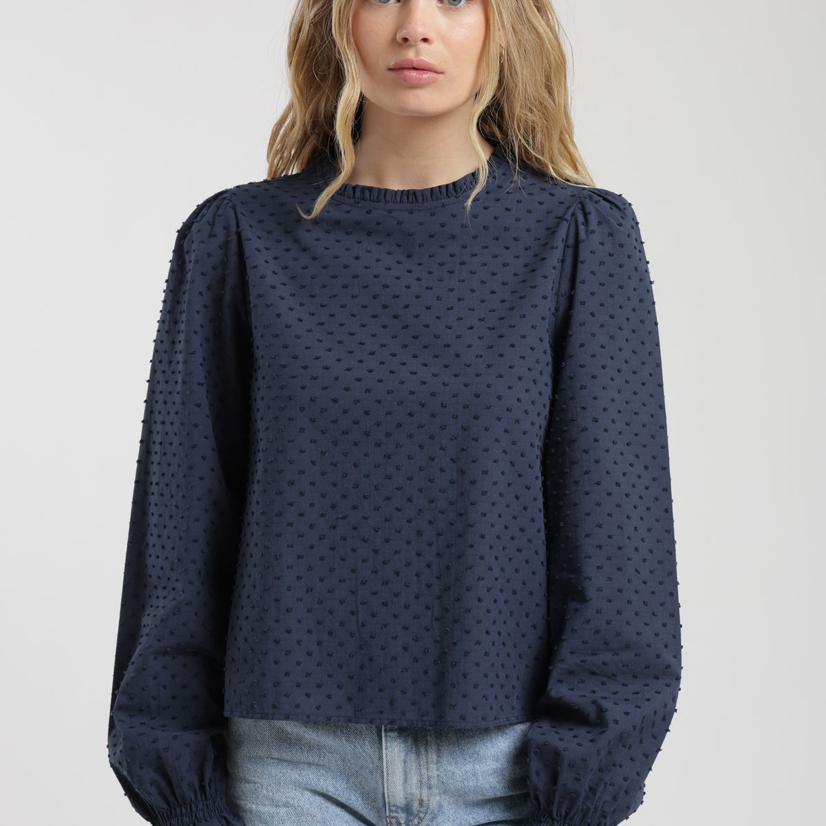 FROENS - Blusa manga larga Bou azul Froens
