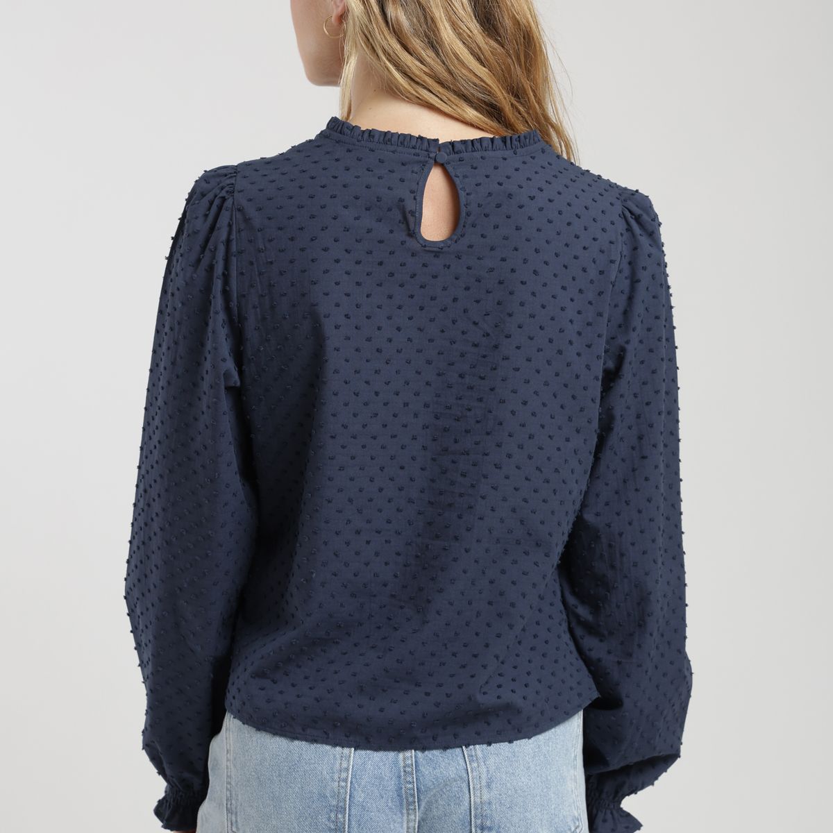 FROENS - Blusa manga larga Bou azul Froens