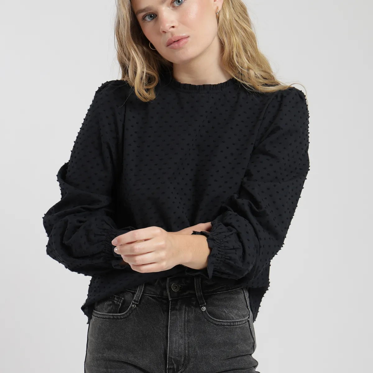 FROENS - Blusa manga larga Bou negro Froens