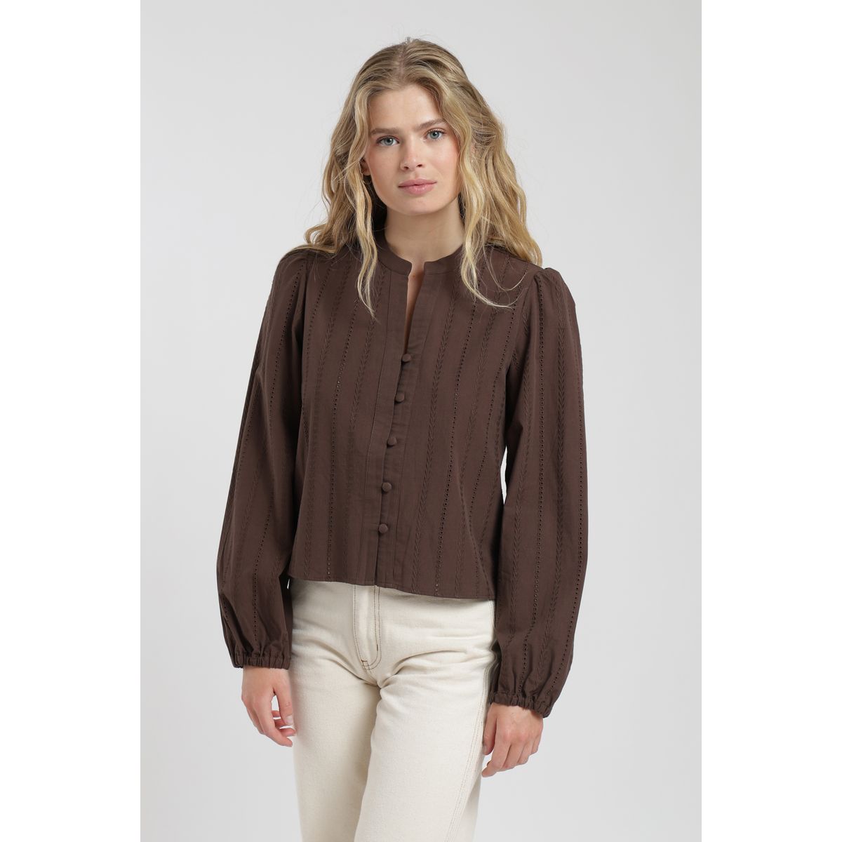 FROENS - Blusa manga larga Nacar café Froens